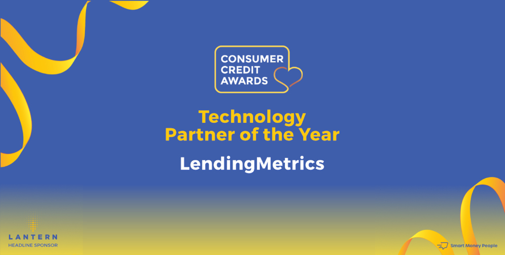 LendingMetrics voted “Technology Partner of the Year 2020” at the Consumer Credit Awards